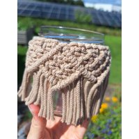 Windlicht Makramee // "Dobby" Geschenk Boho Kleinigkeit Muttertag Hochzeit von JuliasHerzstuecke