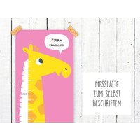 Julica Kinder Messlatte Zum Beschriften - Giraffe in Rosa von JulicaDesign