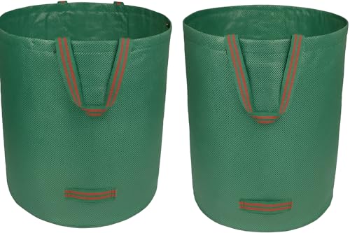 Julido 2er Set Gartensäcke – 272L Wiederverwendbare Laubsäcke mit Griffen – Robuste Gartenabfallsäcke für Laub, Gras und Gartenabfälle von Julido