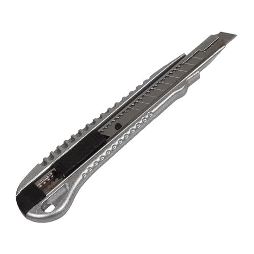 Julido Cuttermesser, 12 Stück, Teppichmesser für Profis, mit 9 mm Abbrechklinge, Arbeitsmesser aus Aluminium Druckguss, Mehrzweckmesser für Teppich, Karton, Basteln, leicht und präzise von Julido