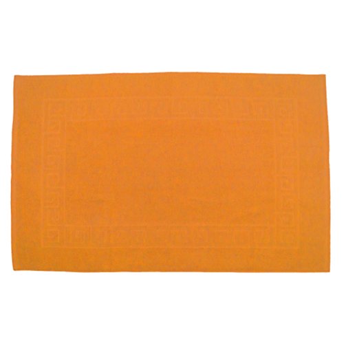 Julie Julsen Badvorleger 60 x 100 cm Premium Qualität 900 gm2 in aktuellen Farben und 4 Größen aus Baumwolle Badematte Badteppich Duschvorleger Design Spirale Orange von Julie Julsen
