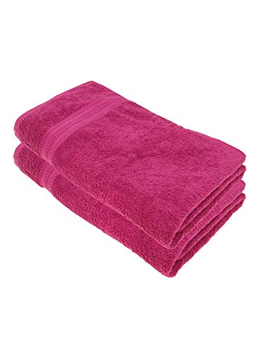 Julie Julsen® Bio Badetuch-Set, 2 Badetücher in 32 Farben erhältlich weich und saugstark Fuchsia 100x150 cm von Julie Julsen