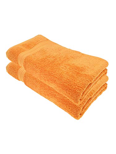 Julie Julsen® Bio Badetuch-Set, 2 Badetücher in 32 Farben erhältlich weich und saugstark Orange 100x150 cm von Julie Julsen