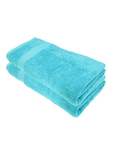 Julie Julsen® Bio Badetuch-Set, 2 Badetücher in 32 Farben erhältlich weich und saugstark Türkis 100x150 cm von Julie Julsen