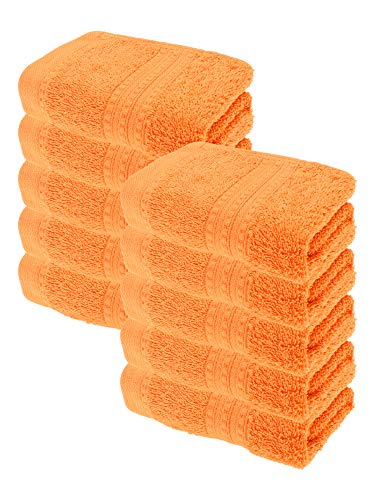 Julie Julsen® Bio Gästetuch-Set, 10 Gästetücher in 32 Farben erhältlich weich und saugstark Orange 30x50 cm von Julie Julsen