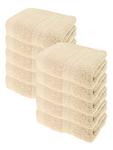 Julie Julsen® Bio Gästetuch-Set, 10 Gästetücher in 32 Farben erhältlich weich und saugstark Pastell Beige 30x50 cm von Julie Julsen