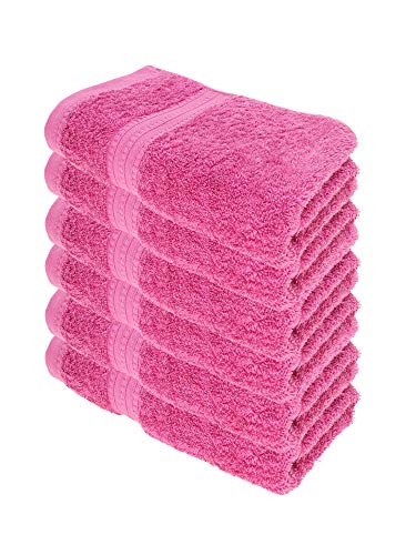Julie Julsen® Bio Handtuch-Set, 6 Handtücher in 32 Farben erhältlich weich und saugstark Pink 50x100 cm von Julie Julsen