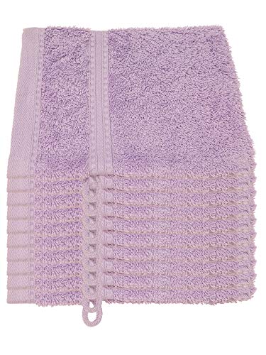 Julie Julsen® Bio Waschhandschuh-Set, 10 Waschhandschuhe in 32 Farben erhältlich weich und saugstark Lavendel 15x21 cm von Julie Julsen