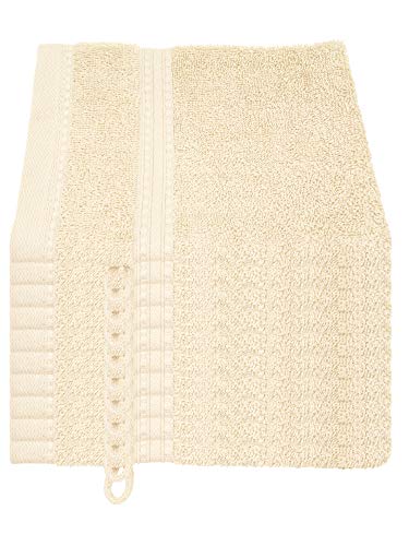 Julie Julsen® Bio Waschhandschuh-Set, 10 Waschhandschuhe in 32 Farben erhältlich weich und saugstark Pastell Beige 15x21 cm von Julie Julsen