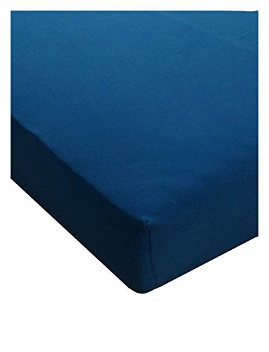 Julie Julsen® Fein Jersey Spannbettlaken Boxspringbett Wasserbett 97% Baumwolle 3% Elastan 140 x 200 cm - 160 x 200 cm Royalblau von Julie Julsen