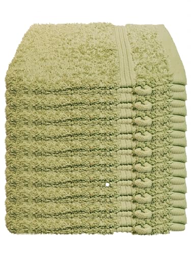 Julie Julsen 10er Pack Waschlappen 23 Farben erhältlich weich und saugstark 500gsm Öko Tex 15 x 21 cm Lindgrün von Julie Julsen
