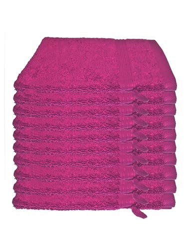 Julie Julsen 10er Pack Waschlappen 29 Farben erhältlich weich und saugstark 500gsm Öko Tex 15 x 21 cm Fuchsia B-Ware von Julie Julsen