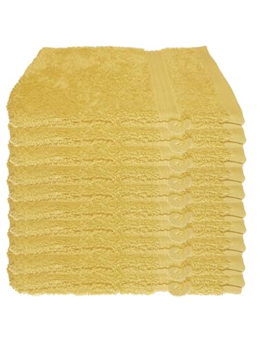 Julie Julsen 10er Pack Waschlappen 29 Farben erhältlich weich und saugstark 500gsm Öko Tex Gelb 15 x 21 cm B-Ware von Julie Julsen