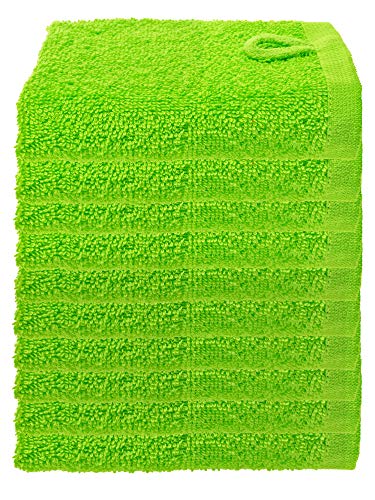 Julie Julsen 20er Pack Waschlappen 12 Farben erhältlich weich und saugstark Öko Tex Apfelgrün 30 x 30 cm von Julie Julsen