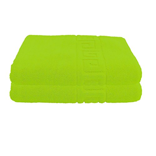 Julie Julsen 2er Pack 50 x 80 cm Gästetuch Premium Qualität 900 gm2 aktuellen Farben und 3 Größen aus Baumwolle Design Spirale Apfelgrün von Julie Julsen