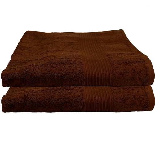 Julie Julsen 2er Pack Duschtuch 23 Farben erhältlich weich und saugstark 500gsm Öko Tex Schokobraun 70 x 140 cm von Julie Julsen