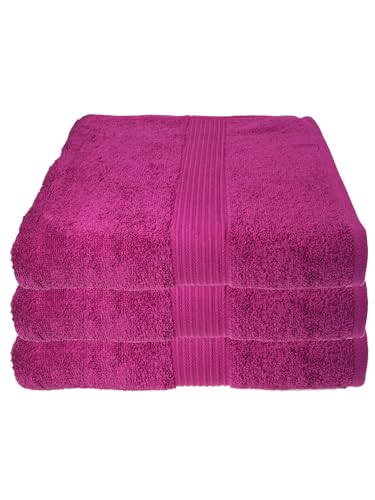 Julie Julsen 3er Pack Duschtuch 23 Farben erhältlich weich und saugstark 500gsm Öko Tex 70 x 140 cm Fuchsia von Julie Julsen