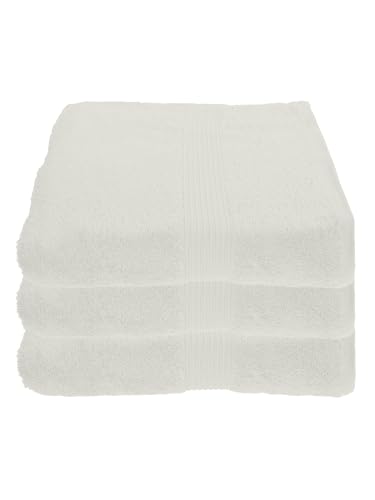 Julie Julsen 3er Pack Duschtuch 23 Farben erhältlich weich und saugstark 500gsm Öko Tex Natur weiß 70 x 140 cm von Julie Julsen
