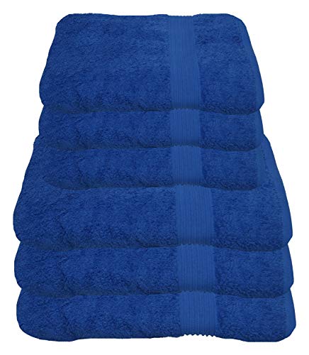 Julie Julsen 6 TLG Handtuchset 3 Badetücher 3 Handtücher Reine Baumwolle über 30 Farben Royalblau von Julie Julsen