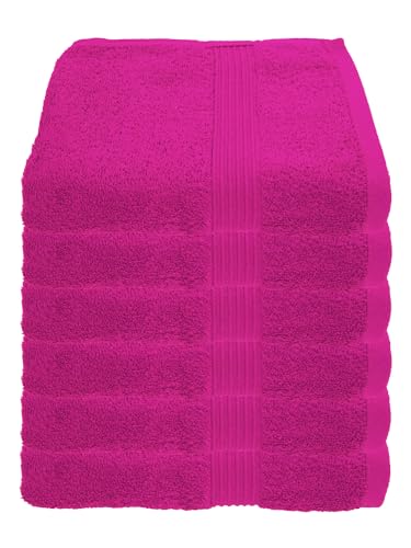 Julie Julsen 6er Pack Handtuch 29 Farben erhältlich weich und saugstark 500gsm Öko Tex 50 x 100 cm Fuchsia B-Ware von Julie Julsen