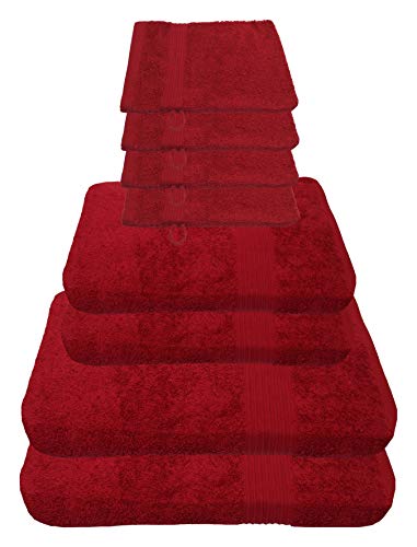 Julie Julsen 8 TLG Handtuchset 2 Badetücher 2 Handtücher 4 Waschhandschuhe Reine Baumwolle über 30 Farben Bordeaux Julie Julsen 8 TLG Handtuchset 2 Badetücher 2 Handtücher 4 Waschhandschuhe Reine Baumwolle über 30 Farben Bordeaux von Julie Julsen
