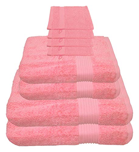 Julie Julsen 8 TLG Handtuchset 2 Badetücher 2 Handtücher 4 Waschhandschuhe Reine Baumwolle über 30 Farben Rosa Julie Julsen 8 TLG Handtuchset 2 Badetücher 2 Handtücher 4 Waschhandschuhe Reine Baumwolle über 30 Farben Rosa von Julie Julsen