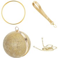Julie Julsen Abendtasche "Metall mit Zirkonia champagner" von Julie Julsen