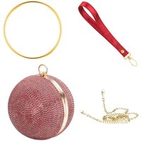 Julie Julsen Abendtasche "Metall mit Zirkonia rot" von Julie Julsen
