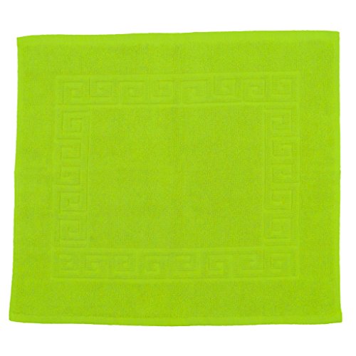 Julie Julsen Badvorleger 50 x 40 cm Premium Qualität 900 gm2 in aktuellen Farben und 4 Größen aus Baumwolle Badematte Badteppich Duschvorleger Design Spirale Apfelgrün von Julie Julsen