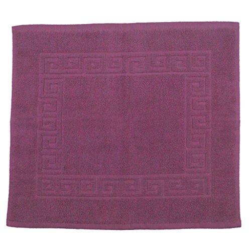 Julie Julsen Badvorleger 50 x 40 cm Premium Qualität 900 gm2 in aktuellen Farben und 4 Größen aus Baumwolle Badematte Badteppich Duschvorleger Design Spirale Lila von Julie Julsen