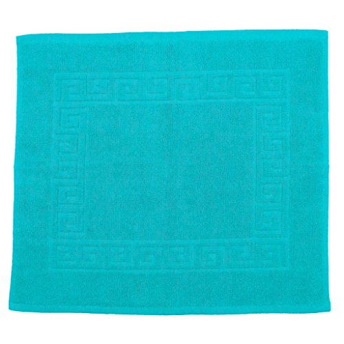 Julie Julsen Badvorleger 50 x 40 cm Premium Qualität 900 gm2 in aktuellen Farben und 4 Größen aus Baumwolle Badematte Badteppich Duschvorleger Design Spirale Türkis von Julie Julsen
