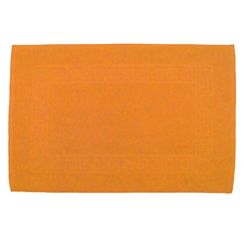 Julie Julsen Badvorleger 50 x 80 cm Premium Qualität 900 gm2 in aktuellen Farben und 4 Größen aus Baumwolle Badematte Badteppich Duschvorleger Design Spirale Orange von Julie Julsen