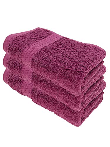 Julie Julsen Bio Duschtuch-Set 3 STK. 70x140 Lila 100% Baumwolle Frotte 550g/m² von Julie Julsen