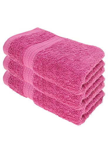 Julie Julsen Bio Duschtuch-Set 3 STK. 70x140 Pink 100% Baumwolle Frotte 550g/m² von Julie Julsen