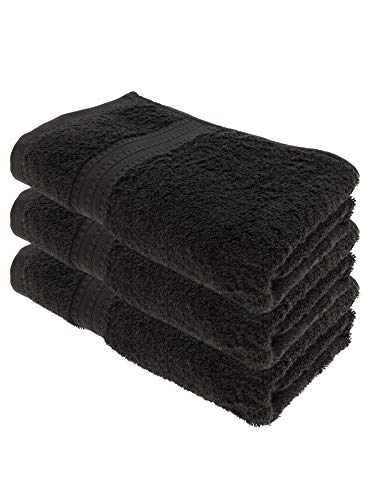 Julie Julsen Bio Duschtuch-Set 3 STK. 70x140 Schwarz 100% Baumwolle Frotte 550g/m² von Julie Julsen