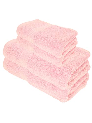 Julie Julsen Bio Duschtuch-Set 4 TLG. 2 Dusch- 2 Handtücher Babyrosa 100% Baumwolle Frotte 550g/m² von Julie Julsen