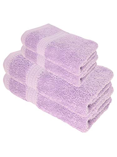 Julie Julsen Bio Duschtuch-Set 4 TLG. 2 Dusch- 2 Handtücher Lavendel 100% Baumwolle Frotte 550g/m² von Julie Julsen