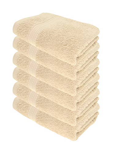 Julie Julsen Bio Handtuch-Set 6 STK. 50x100 Pastell Beige 100% Baumwolle Frotte 550g/m² von Julie Julsen