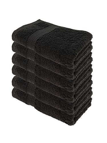 Julie Julsen Bio Handtuch-Set 6 STK. 50x100 Schwarz 100% Baumwolle Frotte 550g/m² von Julie Julsen