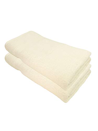 Julie Julsen Bio Saunatuch-Set 2 STK. 80x200 Naturweiß 100% Baumwolle Frotte 550g/m² von Julie Julsen