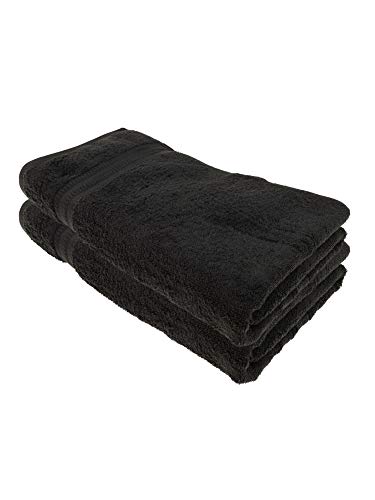 Julie Julsen Bio Saunatuch-Set 2 STK. 80x200 Schwarz 100% Baumwolle Frotte 550g/m² von Julie Julsen