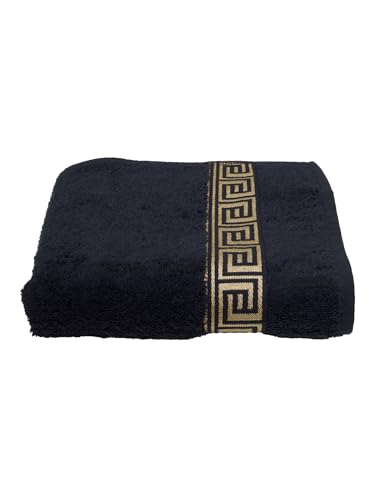 Julie Julsen Chemikalien-Frei Handtuch 600g/m² Schwarz-Gold 50 x 100 cm 100% Baumwolle - Oeko TEX Std 100 Zertifizierung - Weich und Saugstark - Waschmaschinenfest Julie Julsen Chemikalien-Frei Handtuch 600g/m² Schwarz-Gold 50 x 100 cm 100% Baumwolle - Oeko TEX Std 100 Zertifizierung - Weich und Saugstark - Waschmaschinenfest von Julie Julsen