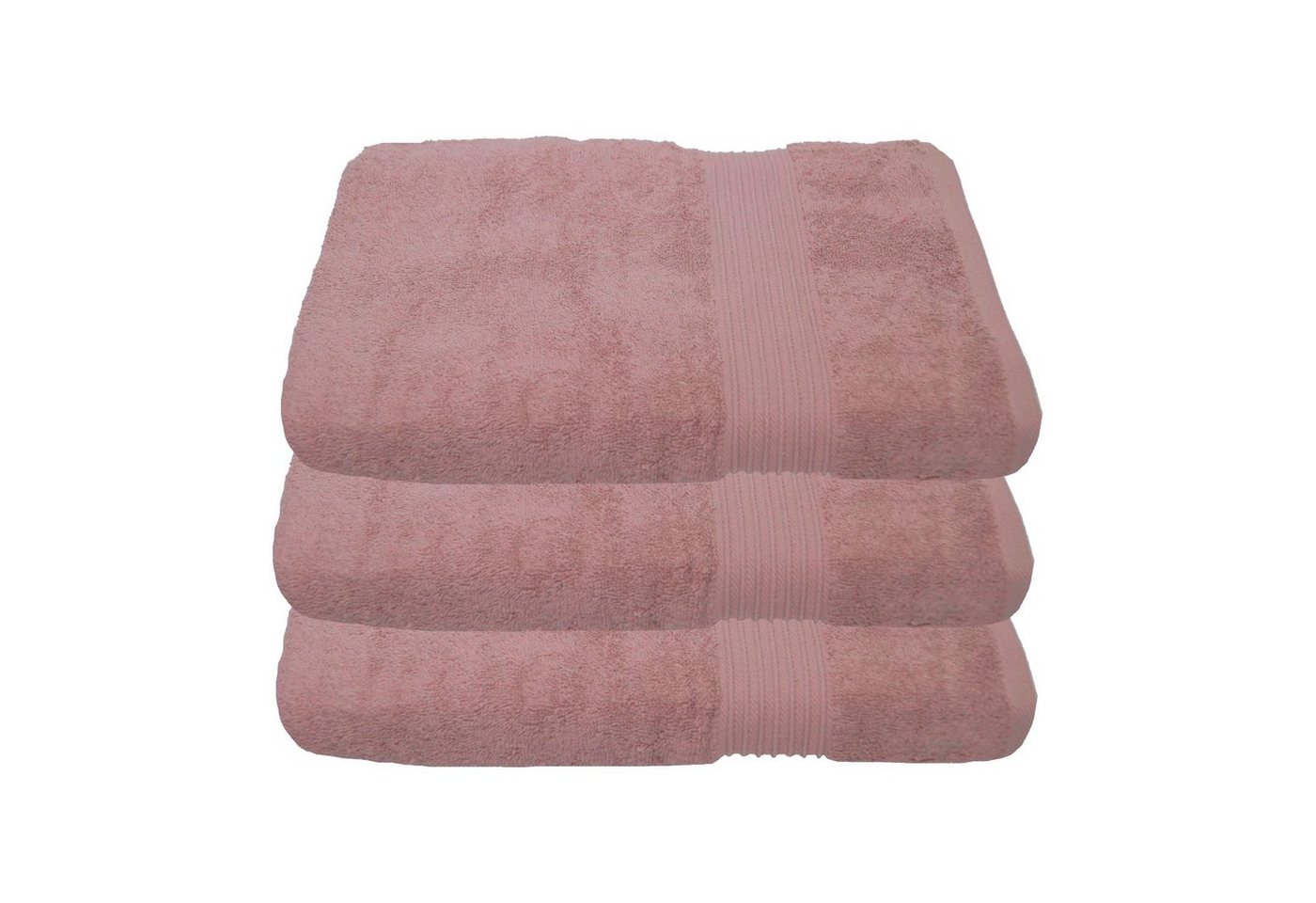 Julie Julsen Duschtücher 3-Duschtücher-Pastell Rosa-Duschtuch 70 x 140 cm, Baumwolle (3-St) von Julie Julsen