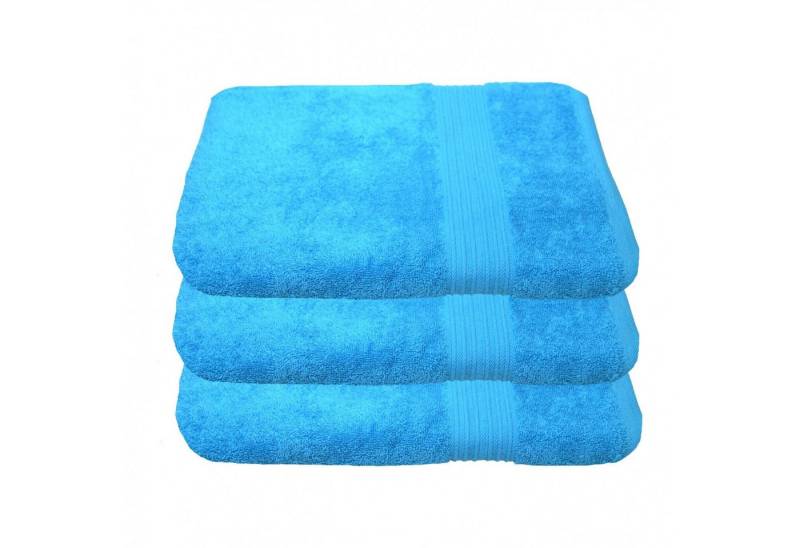 Julie Julsen Duschtücher 3-Duschtücher-Türkis-Duschtuch 70 x 140 cm, Baumwolle (3-St) von Julie Julsen