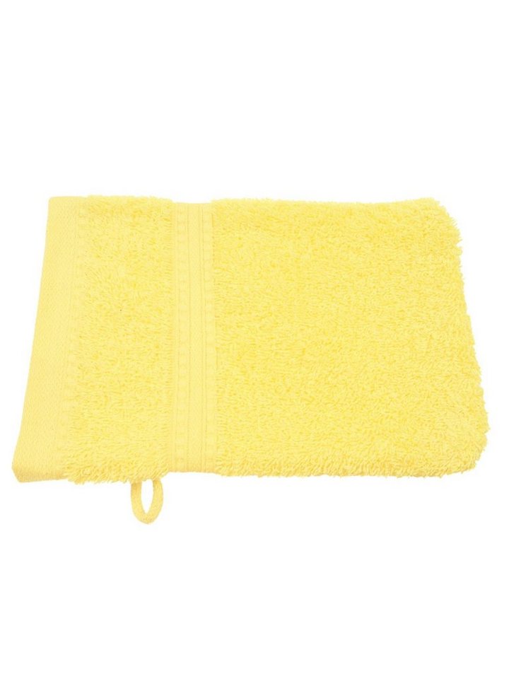 Julie Julsen Handtuch 1-Handtuch-Gelb-Waschhandschuh 15 x 21 cm, Bio-Baumwolle (1-St) von Julie Julsen