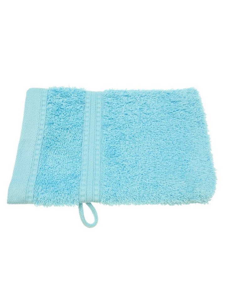 Julie Julsen Handtuch 1-Handtuch-Hellblau-Waschhandschuh 15 x 21 cm, Bio-Baumwolle (1-St) von Julie Julsen