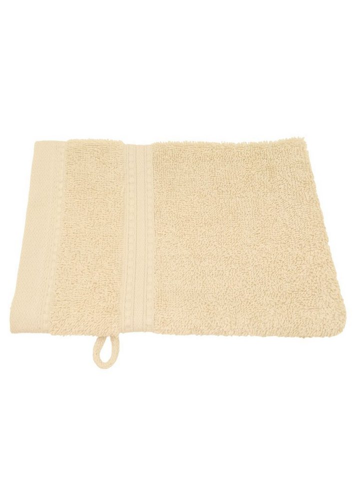 Julie Julsen Handtuch 1-Handtuch-Pastell Beige-Waschhandschuh 15 x 21 cm, Bio-Baumwolle (1-St) von Julie Julsen
