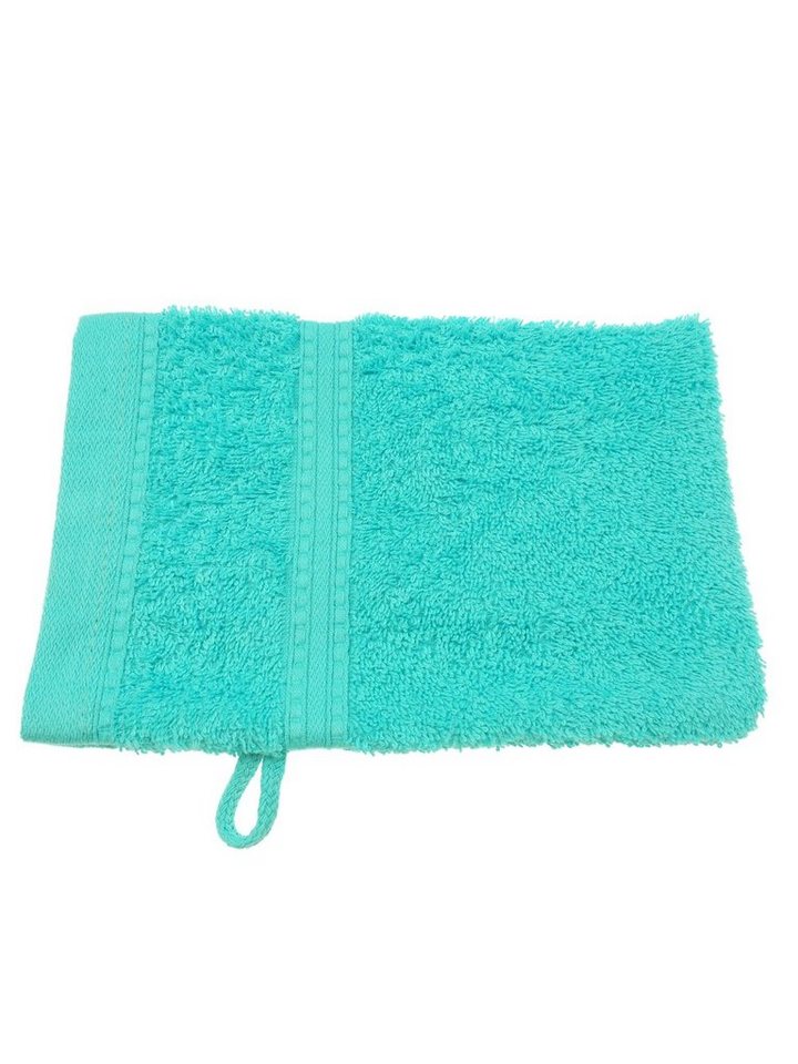 Julie Julsen Handtuch 1-Handtuch-Türkis-Waschhandschuh 15 x 21 cm, Bio-Baumwolle (1-St) von Julie Julsen