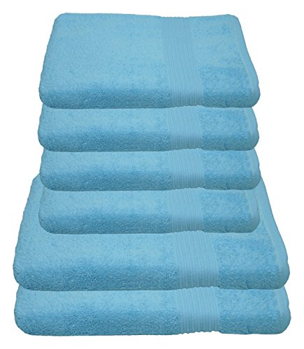 Julie Julsen Handtuch Set 2X Duschtuch 4X Handtuch Hellblau/in 23 Farben erhältlich weich und saugstark von Julie Julsen