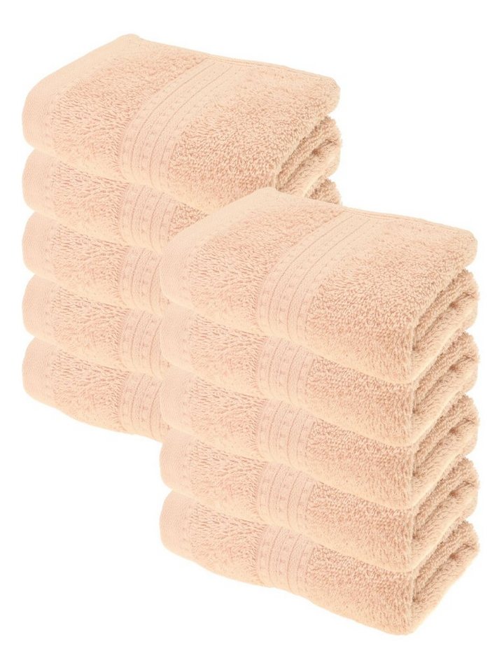 Julie Julsen Handtücher 10-Handtücher-Pastell Rosa, Bio-Baumwolle (10-St) von Julie Julsen